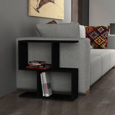 Versatile Asymmetrical Side Table Black Colour  for Modern Spaces