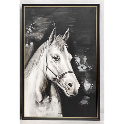 Show Horse Handmade wall art L120xW80 - Multicolour