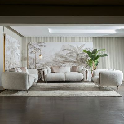 Wave Sofa set L300 x W450 x H73 - Beige with 3 Years Warranty