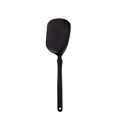 Dreamfarm Chopula 12-Inch Spatula, Non-Stick Safe, Super Flexible, Sit-Up Design, Strong Flat Edge for Easy Food Separation, Heat Resistant, Black Cooking Spatula