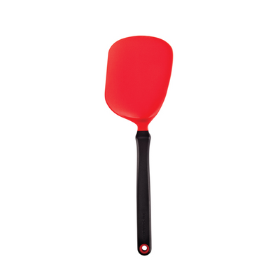 Dreamfarm Chopula 12-Inch Spatula, Non-Stick Safe, Super Flexible, Sit-Up Design, Strong Flat Edge for Easy Food Separation, Heat Resistant, Red Cooking Spatula