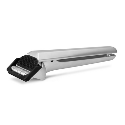 Dreamfarm Garject 2-in-1 Garlic Press, Peeler, and Mincer, Chrome-Plated Zinc, Effortlessly Crushes Garlic with Built-In Peel Ejector for No-Mess Cooking, Durable and Easy to Clean, Black