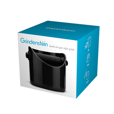 Dreamfarm Grindenstein Sturdy, Compact, Modern Espresso Coffee Grind Knock Box, Space-Saving Design for Easy Use and Cleanup, Durable, Coffee Knock Box for Home Baristas, Black