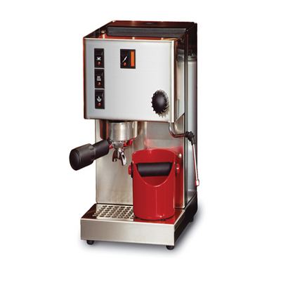 Dreamfarm Grindenstein Sturdy, Compact, Modern Espresso Coffee Grind Knock Box, Space-Saving Design for Easy Use and Cleanup, Durable, Coffee Knock Box for Home Baristas, Red