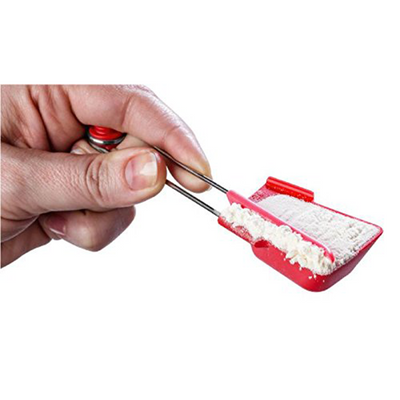 Dreamfarm Levoons Self-Levelling Measuring Spoon Set, Accurate Measurement from 1/4 Teaspoon to 1 Tablespoon, Pack of 4, Easy-to-Use, Ideal for Precise Cooking and Baking, Red