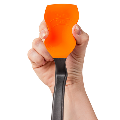 Dreamfarm Supoon Non-Stick Sit-Up Silicone Scraping, Serving, Cooking Spoon, Measures 5ml Tsp & 15ml Tbsp, 11 Inch, Durable, Easy to Clean, Perfect for Stirring and Serving, Orange