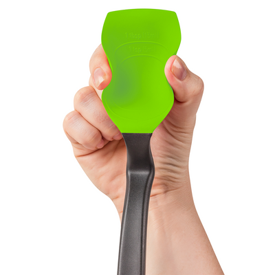 Dreamfarm Supoon Non-Stick Sit-Up Silicone Scraping, Serving, Cooking Spoon, Measures 5ml Tsp & 15ml Tbsp, 11 Inch, Durable, Easy to Clean, Perfect for Stirring and Serving, Green