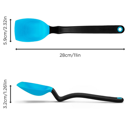 Dreamfarm Supoon Non-Stick Sit-Up Silicone Scraping, Serving, Cooking Spoon, Measures 5ml Tsp & 15ml Tbsp, 11 Inch, Durable, Easy to Clean, Perfect for Stirring and Serving, Blue