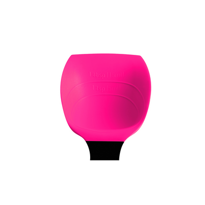 Dreamfarm Supoon Non-Stick Sit-Up Silicone Scraping, Serving, Cooking Spoon, Measures 5ml Tsp & 15ml Tbsp, 11 Inch, Durable, Easy to Clean, Perfect for Stirring and Serving, Pink