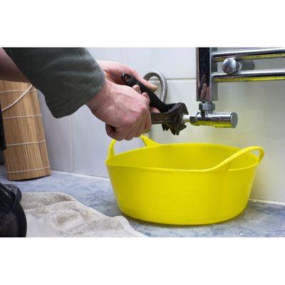 Red  Gorilla - Gorilla Tubs & Recycled Black Tubs - Mini Shallow 5L -Yellow 