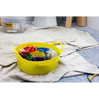 Red  Gorilla - Gorilla Tubs & Recycled Black Tubs - Mini Shallow 5L -Yellow 