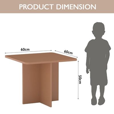 Mahmayi Modern Ergonomic Child Desk for Kids, 60x50cm, Round Edges, Durable, Safe, Comfortable Learning Space, Easy to Clean Ideal for Toddlers and Pre-schoolers - Caramel Nude