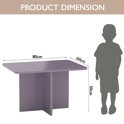 Mahmayi Modern Ergonomic Child Desk for Kids, 80x50cm, Round Edges, Durable, Safe, Comfortable Learning Space, Easy to Clean Ideal for Toddlers and Pre-schoolers - Purple