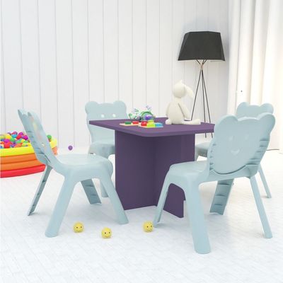 Mahmayi Modern Ergonomic Child Desk for Kids, 80x50cm, Round Edges, Durable, Safe, Comfortable Learning Space, Easy to Clean Ideal for Toddlers and Pre-schoolers - Purple