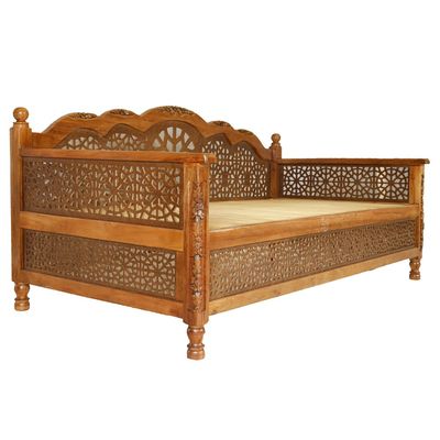 5-Seater Arabic Sofa Majlis Set – Wooden Indian Diwan Sofa Majlis Floor Sofa with Cushions, Mattress – Arabic Majlis Sofa Set, Divan Furniture for Living Room & Outdoor(Plane Wood)