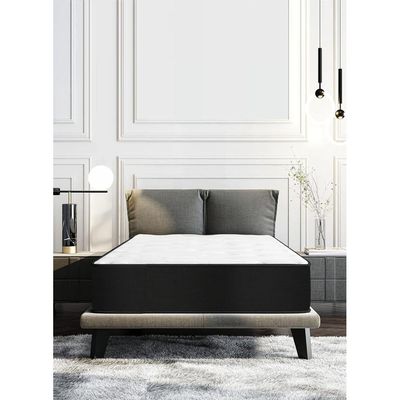 Harmony Home Bonnell Spring Double Mattress - 120 cm Width, 190 cm Length, 24 cm Depth, Offering Premium Support and Comfort, Perfectly Designed for Double Beds, Durable Bonnell Spring System for Long-lasting Support and Relaxing Sleep Experience.