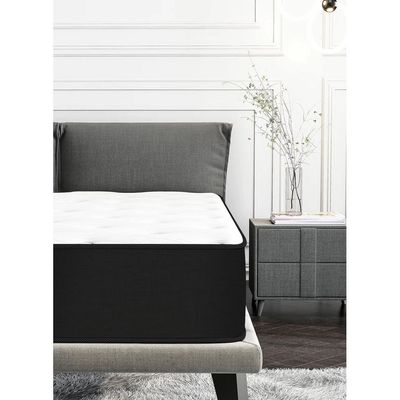 Harmony Home Bonnel Spring Single/Twin Mattress - 100 cm Width, 200 cm Length, 24 cm Depth, White for Comfortable Sleep and Lasting Support. Ideal for Single Beds.