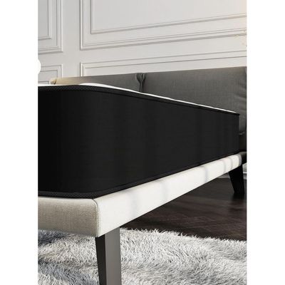 Harmony Home Bonnel Spring Single/Twin Mattress - 100 cm Width, 200 cm Length, 24 cm Depth, White for Comfortable Sleep and Lasting Support. Ideal for Single Beds.