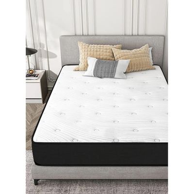 Harmony Home Prime Relax Bonnell Spring Double Size Mattress - 120 cm Width, 200 cm Length, 24 cm Depth, Premium Comfort and Support, Designed for Quality Sleep with Durable Bonnell Spring System, Perfect for Double Beds and Long-lasting Use.