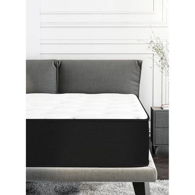 Harmony Home Bonnel Spring King Size Mattress - 180 cm Width, 200 cm Length, 24 cm Height, White for Premium Comfort, Support, and Durability