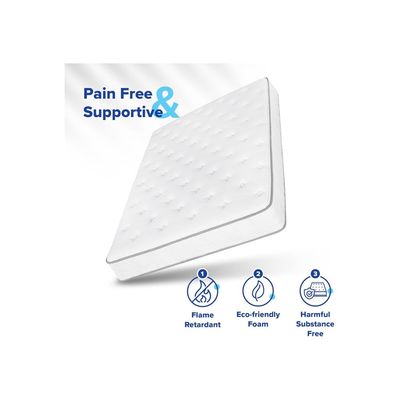 Harmony Home Pocketed Spring Mattress – 120 cm (W) x 190 cm (L) x 28 cm (D) – Premium Support & Comfort for a Restful Sleep, Perfect for Bedrooms, Guest Rooms & Apartments