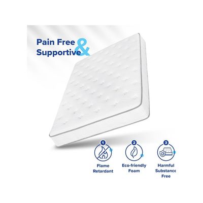 Harmony Home Pocket Spring Mattress Queen – W 160 cm x L 190 cm x D 28 cm – Premium Comfort with Individually Wrapped Pocket Springs, Designed for Queen-Size Beds, Superior Support & Durability