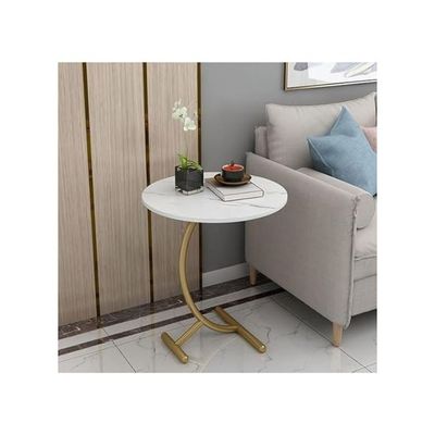 Harmony Home Nordic Glass Round Coffee Table, 60x40x40 cm – Modern Stainless Steel Table for Living Room, Balcony & Sofa Corner – Creative & Space-Saving Design