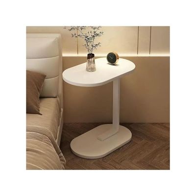 Harmony Home Small Coffee Table, 29x55x60 cm – White Waterproof & Anti-Rust Sofa Side Table, Modern End Table for Living Room, Bedroom, Balcony & Office