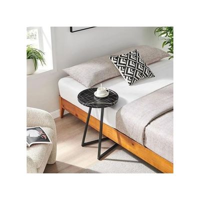 Harmony Home Mobile Coffee Table, 60x40x60 cm – Modern Black Sofa Table with Metal Legs, Ideal for Living Room, Dining Area, Office & Outdoor Spaces