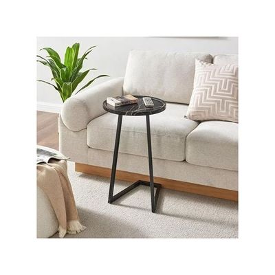 Harmony Home Mobile Coffee Table, 60x40x60 cm – Modern Black Sofa Table with Metal Legs, Ideal for Living Room, Dining Area, Office & Outdoor Spaces