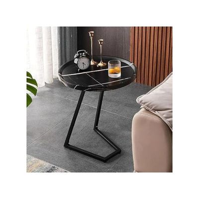 Harmony Home Mobile Coffee Table, 60x40x60 cm – Modern Black Sofa Table with Metal Legs, Ideal for Living Room, Dining Area, Office & Outdoor Spaces