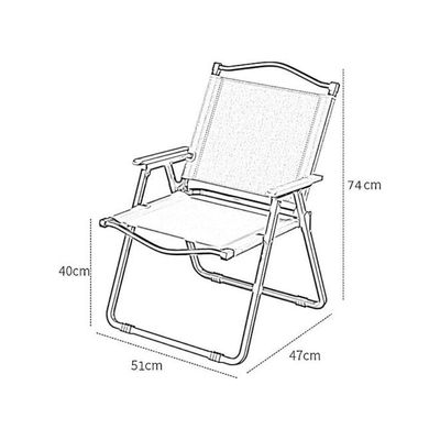 Harmoney Home Ultralight Portable Camping Chair – Foldable Aluminum Frame with Wooden Handle – Ideal for Beach, BBQ, Hiking, Fishing & Travel (51 x 47 x 74 cm)