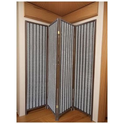 Harmony Home 4-Panel Room Divider, 200 x 180 cm, Folding Privacy Screen Partition, Portable Freestanding Rattan Partition for Bedroom & Living Room