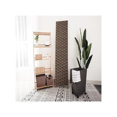 Harmony Home 4-Panel Room Divider, 200 x 180 cm, Folding Privacy Screen Partition, Portable Freestanding Rattan Divider for Bedroom, Office & Living Room (A3)