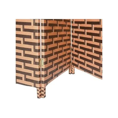 Harmony Home 4-Panel Room Divider, 200 x 180 cm, Folding Privacy Screen Partition, Portable Freestanding Rattan Divider for Bedroom, Office & Living Room (A5)