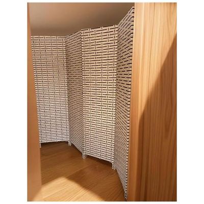 Harmony Home 4-Panel Room Divider, 200 x 180 cm, Folding Privacy Screen Partition, Portable Freestanding Rattan Divider for Bedroom, Office & Living Room (A8)