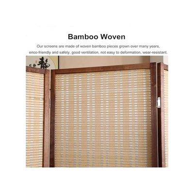 Harmony Home 4-Panel Room Divider, 200 x 180 cm, Folding Privacy Screen Partition, Portable Freestanding Rattan Divider for Bedroom, Office & Living Room (A13)