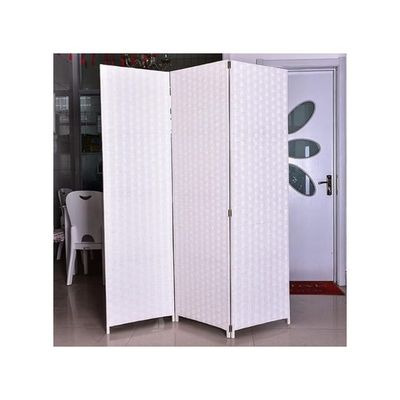 Harmony Home 4-Panel Room Divider, 180 x 180 cm, Folding Privacy Screen Partition, Portable Freestanding Rattan Divider for Bedroom, Office & Living Room (A12)