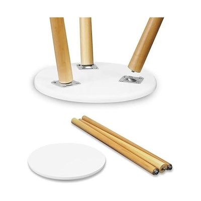 Harmony Home Rotatable Indoor Plant Stand, 50 x 10 x 3 cm, Wooden Flower Pot Display Rack, Floor Standing Planter Shelf for Living Room & Balcony (White)