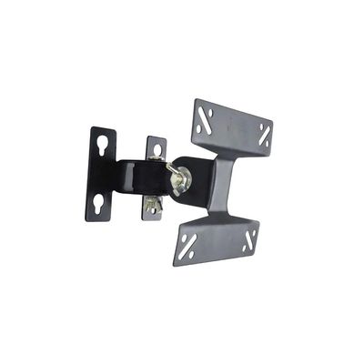 Single Arm Swivel TV Wall Mount for 10-26 Inch Flat Panel TVs up to 10 kg/22 lbs and up to 100x100 VESA, Tilt Plate and Swivel Arm for Enhanced Viewing, Black
