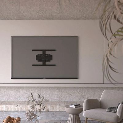Double Arms Swivel TV Wall Mount for 37"-80" LED & LCD Flat Panel TVs up to 50 kg/110 lbs, and VESA up to 600x400, Full Motion, Ultra Slim Design, Black