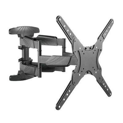 Double Arms Swivel TV Wall Mount for 23"-55" LED & LCD Flat Panel TVs up to 40 kg/88 lbs, and VESA up to 400×400, Full Motion, Black