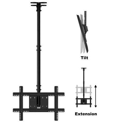 Full-Motion TV Ceiling Mount for 32" - 80" LCD TVs weighing up to 68 kg/150 lbs and up to 600x400 VESA, Adjustable Height, Cable Management, Tilting Ceiling Plate