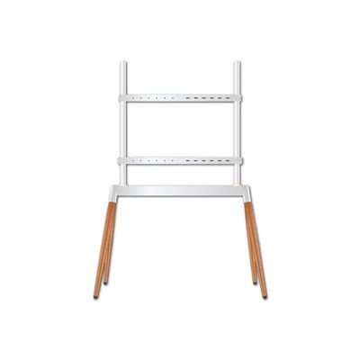 Four-Legged Metal Easel TV Floor Stand for 32"-75" TVs up to 45 kg/99 lbs and VESA up to 600x400, Snap Lock Design, Cable Management, White