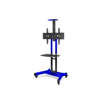 Mobile TV Cart for 40-70 Inch TVs up to 50 kg, VESA Compatible 600x400 mm, Equipped with Wheels for Easy Movement and Locking Feature for Stability, Blue