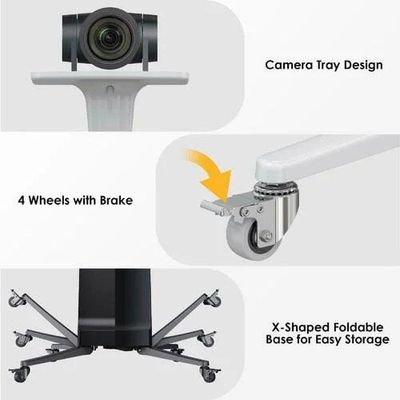 Motorized TV Floor Stand for 55-85 Inch LCD or LED Flat Panel TVs up to 150 lbs, Electric Height Adjustment 1200mm to 1700mm, VESA Compatible 200x200mm to 600x400mm, Mobile with Heavy-Duty Casters, Black