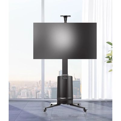 Motorized TV Floor Stand for 55-85 Inch LCD or LED Flat Panel TVs up to 150 lbs, Electric Height Adjustment 1200mm to 1700mm, VESA Compatible 200x200mm to 600x400mm, Mobile with Heavy-Duty Casters, Black