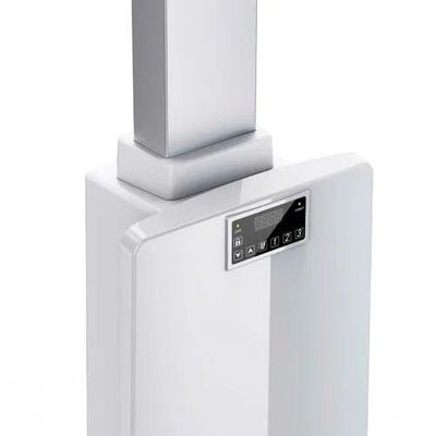 Motorized TV Floor Stand for 55-85 Inch LCD or LED Flat Panel TVs up to 150 lbs, Electric Height Adjustment 1200mm to 1700mm, VESA Compatible 200x200mm to 600x400mm, Mobile with Heavy-Duty Casters, White