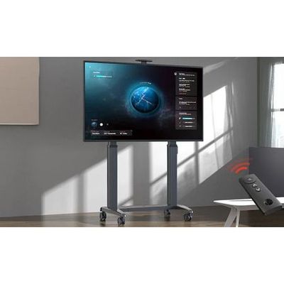Motorized TV Floor Stand for 75-120 Inch TVs, Load Capacity 300 lbs (136.4 kg), VESA Compatible (200x200mm to 1000x600mm), Height Adjustable 49.2 inches (1250mm) to 69.1 inches (1750mm), Wireless Remote and Touch Control, 100-240V Power Supply