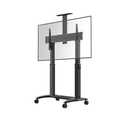 Motorized TV Floor Stand for 75-120 Inch TVs, Load Capacity 300 lbs (136.4 kg), VESA Compatible (200x200mm to 1000x600mm), Height Adjustable 49.2 inches (1250mm) to 69.1 inches (1750mm), Wireless Remote and Touch Control, 100-240V Power Supply